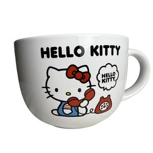 NEW Silver Buffalo Sanrio Hello‎ Kitty "How Are You?" Soup Large Mug 24 Oz